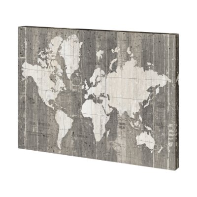 101428-S - Old World Map Neutral by Mercana Studio a Hand Embellished Textured Canvas
