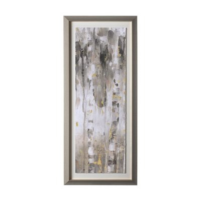 12661 - The Forest V Neutral by Mercana Studio Hand Embellished Textured Framed Art Print Matted under Glass
