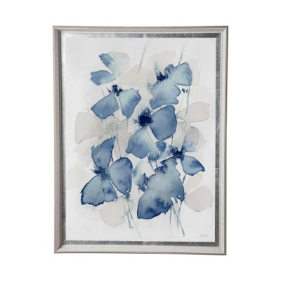 12733 - Aubretia I by Melody Ducharme a Hand Embellished Textured Framed Art Print Matted under Glass