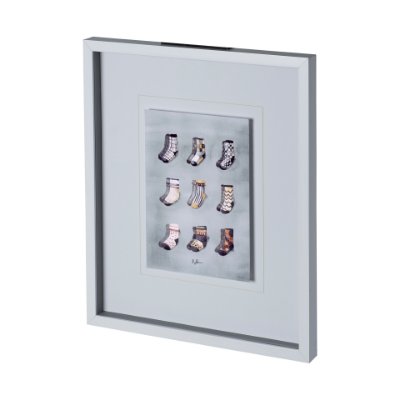 12805 - Sock II by Barbara Fleming a Hand Embellished Textured Framed Art Print Matted under Glass
