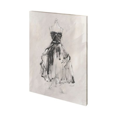 101219-L - Black Evening Gown I by Ethan Harper a Hand Embellished Textured Canvas