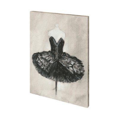 101222-L - Black Ballet Dress I by Ethan Harper a Hand Embellished Textured Canvas