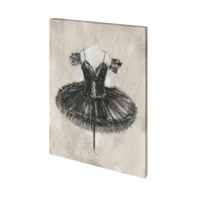 101223-L - Black Ballet Dress II by Ethan Harper a Hand Embellished Textured Canvas