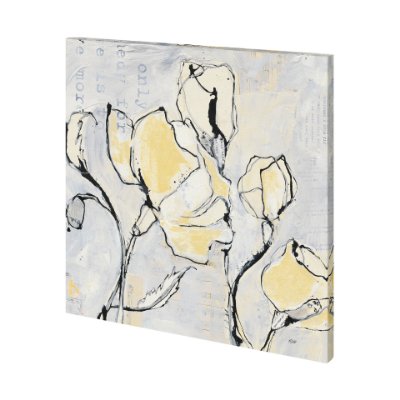 101265-L - Again II with Yellow by Mercana Studio a Hand Embellished Textured Canvas