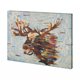 101291-L - Fractal Moose by Altamura a Hand Embellished Textured Canvas