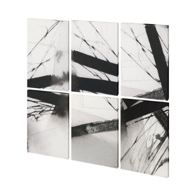 101301-L - Directions I(Set 6) by Mercana Studio a Hand Embellished Textured Canvas