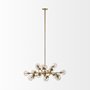 68293 - Rudyard Glass Globe and Gold Metal Chandelier 