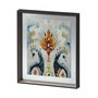 12920 - Bohemian Ikat V by Chariklia Zarris a Hand Embellished Textured Framed Art Print Matted under Glass