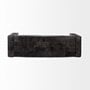 68092 - Stinson II 91" Black Leather Three Seater Sofa