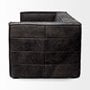 68092 - Stinson II 91" Black Leather Three Seater Sofa