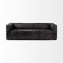 68092 - Stinson II 91" Black Leather Three Seater Sofa