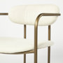 68310 - Parker I Cream Fabric Seat Gold Metal Frame Dining Chair