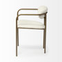 68310 - Parker I Cream Fabric Seat Gold Metal Frame Dining Chair