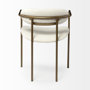 68310 - Parker I Cream Fabric Seat Gold Metal Frame Dining Chair