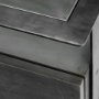 68207 - Vidro 54x30 Rectangular Glass Top Black Solid Wood Drawers & Black Frame Coffee Table