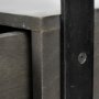 68207 - Vidro 54x30 Rectangular Glass Top Black Solid Wood Drawers & Black Frame Coffee Table