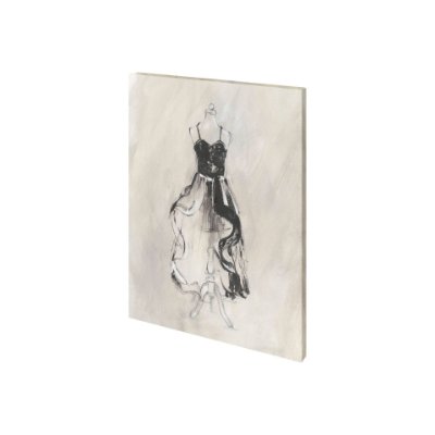 101220-S - Black Evening Gown II by Ethan Harper a Hand Embellished Textured Canvas