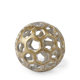 68604 - Moyer I (Small) 3L x 3W Gold Metal Hollow Decorative Orb
