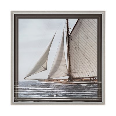 12966 - Sailing South by  Jorge Llovet a Hand Embellished Textured Framed Photo Art Print Matted under Glass