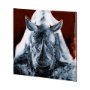 101463-L - Rhino Burn Orange by Mercana Studio a Hand Embellished Textured Canvas