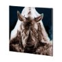 101464-L - Rhino Blue by Mercana Studio a Hand Embellished Textured Canvas