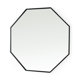 68548 - Helix 37" Octogon Black Metal Frame Mirror