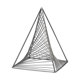 68536 - Risley 8L x 8W Gray Metal Triangular Decorative Object