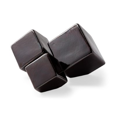 68620 - Mayweather (Set of 3) Black Geometric Ceramic Cubes
