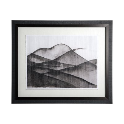 13051 - Beyond the Rainy Hills II by Mercana Studio Hand Embellished Framed Art Print Matted under Glass