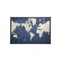 101591-S - Blueprint World Map by Sue Schlabach a Hand Embellished Textured Canvas