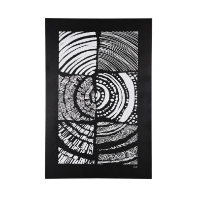 101558-L - Maze II by Alarm a Hand Embellished Textured Canvas
