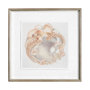 13204 - Who Stole My Precious I Peach by Fiona H a Hand Embellished Textured Framed Print Matted under Glass