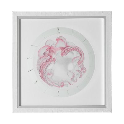 13230 - Who Stole My Precious I Pink by Fiona H Hand Embellished Textured Framed Print Matted under Glass
