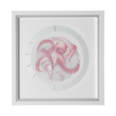 13231 - Who Stole My Precious II Pink by Fiona H Hand Embellished Textured Framed Print Matted under Glass