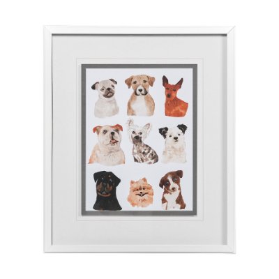 13149 - Doggos & Puppers I by June Erica Vess a Framed Art Print Matted under Glass