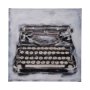 101524-L - Vintage Typewriter I by Ethan Harper a Hand Embellished Textured Canvas