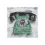 101511-S - Retro Phone III by Ethan Harper a Hand Embellished Textured Canvas