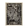 101626-L - Linocut IV (Wolf) by Mercana Studio a Hand Embellished Textured Canvas