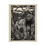 101625-L - Linocut III (Bear) by Mercana Studio a Hand Embellished Textured Canvas