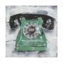 101511-L - Retro Phone III by Ethan Harper a Hand Embellished Textured Canvas