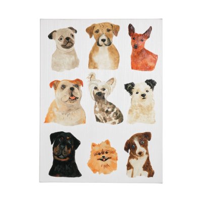 101530-L - Doggos & Puppers I by June Erica Vess a Hand Embellished Textured Canvas