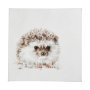 101582-L - Forest Friends VII (Hedgehog) by Lisa Audit a Hand Embellished Textured Canvas