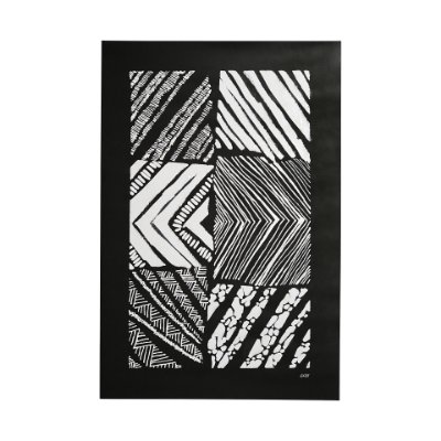 101557-L - Maze I by Alarm a Hand Embellished Textured Canvas