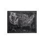 101572-S - Explorer USA Map Noir by Vintage Collection a Hand Embellished Textured Canvas