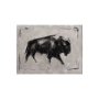 101537-S - Dynamic Bison I by Ethan Harper a Hand Embellished Textured Canvas