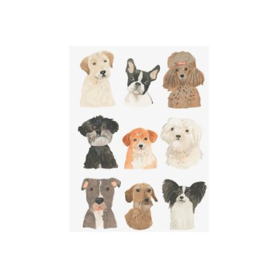 101531-S - Doggos & Puppers II by June Erica Vess a Hand Embellished Textured Canvas