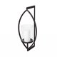 68417 - Drax 22"H Black Metal Wall Candle Holder