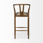 68499 - Trixie Cream Upholstered Seat Brown Wood Frame Bar Stool