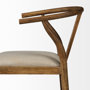 68499 - Trixie Cream Upholstered Seat Brown Wood Frame Bar Stool