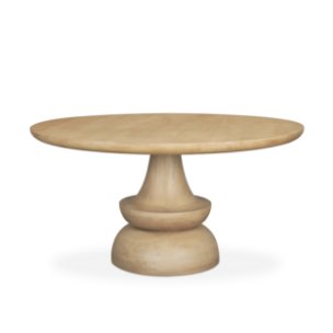 Crossman 60" Round Pedestal Dining Table | Modern | Blonde Wood | Seats 6